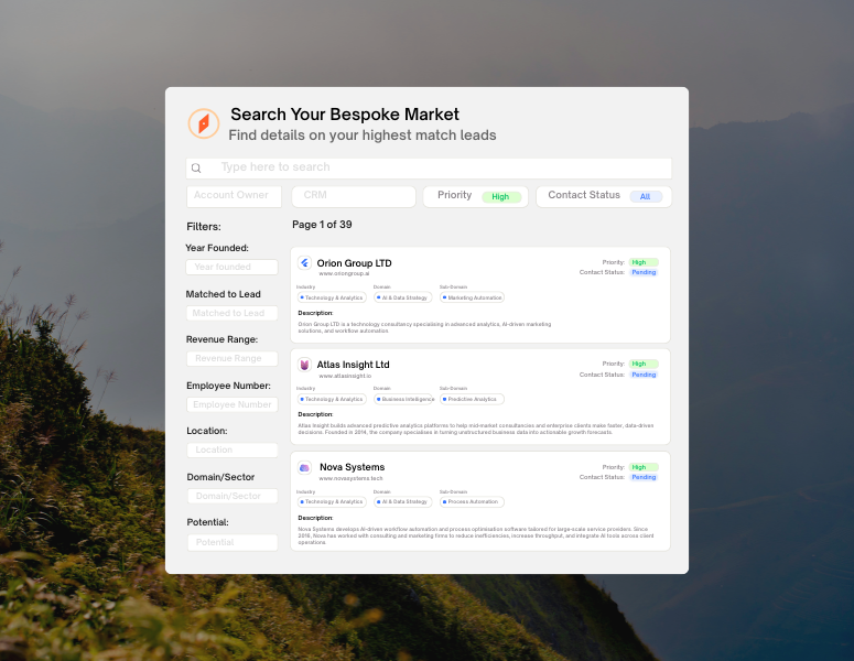 Bespoke Market Example 3